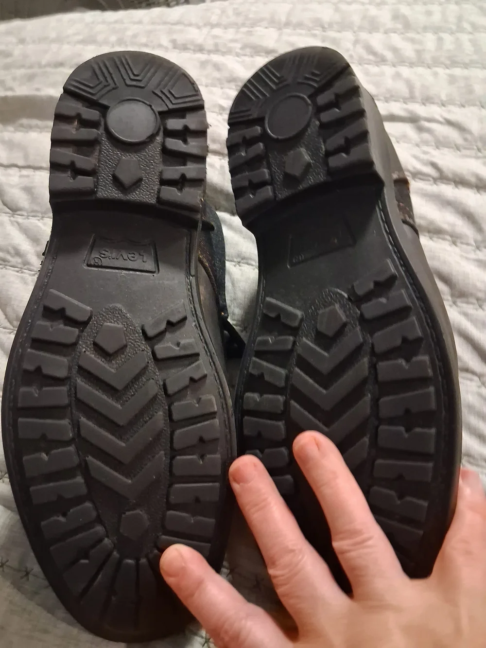 Levi's Black Chukka Lace-Up Boots with Brown Stitching